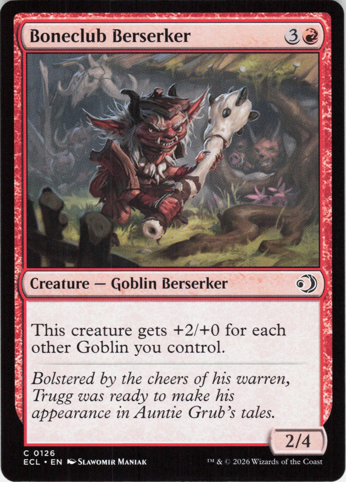 Boneclub Berserker C Lorwyn Eclipsed 126 NM