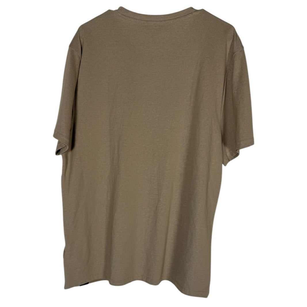 NWT Ben Sherman T-shirt Men's Brown Crewneck Pocket  XL striped two tone