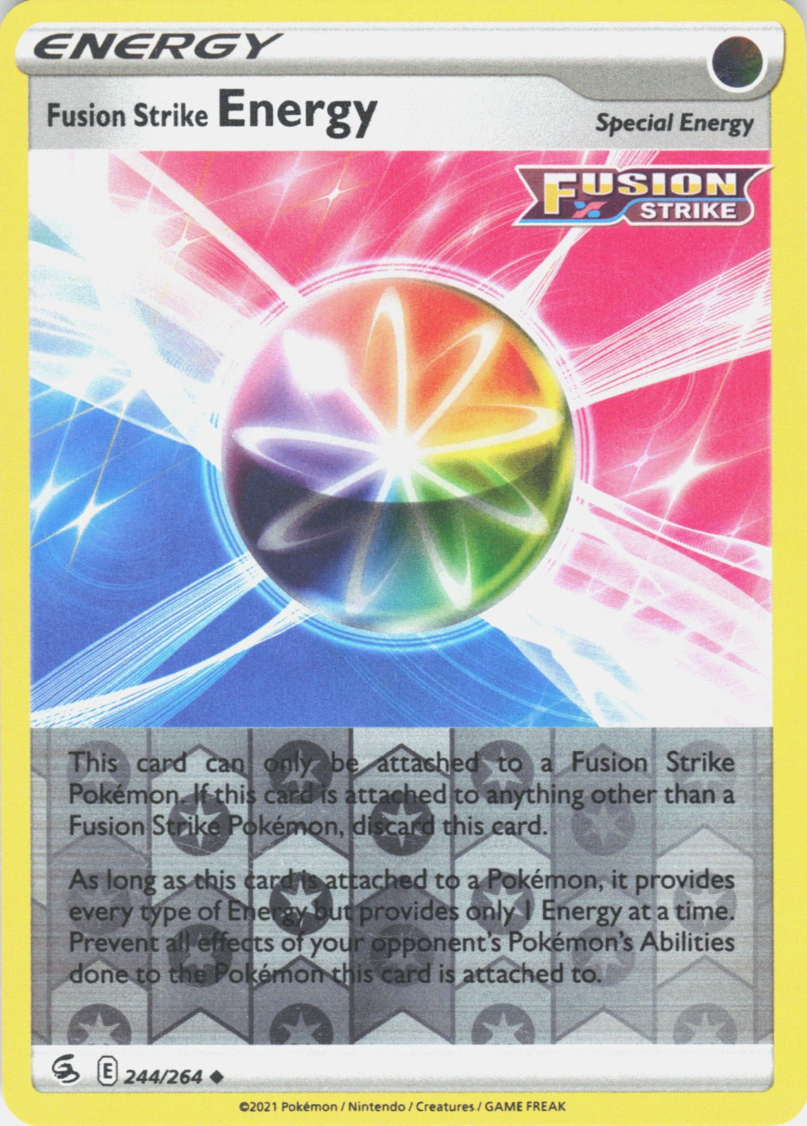 Fusion Strike Energy Reverse Holo Uncommon SWSH08: Fusion Strike 244/264 NM