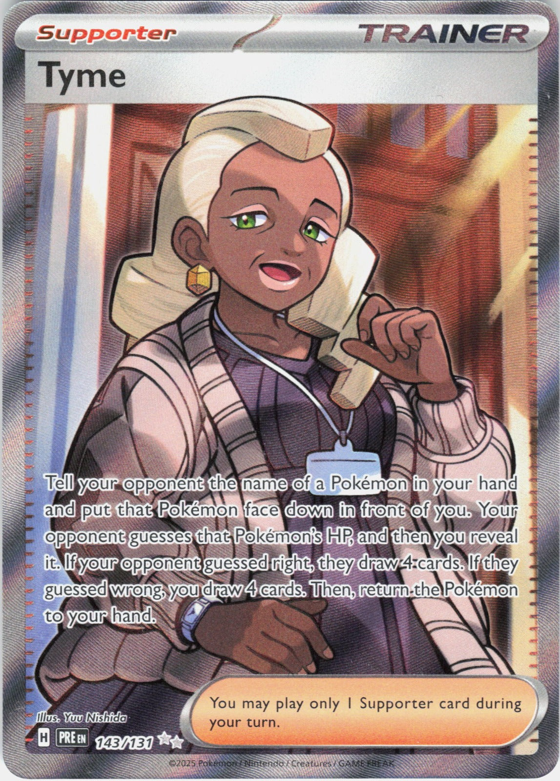 Tyme Holo Ultra Rare SV: Prismatic Evolutions 143/131 NM