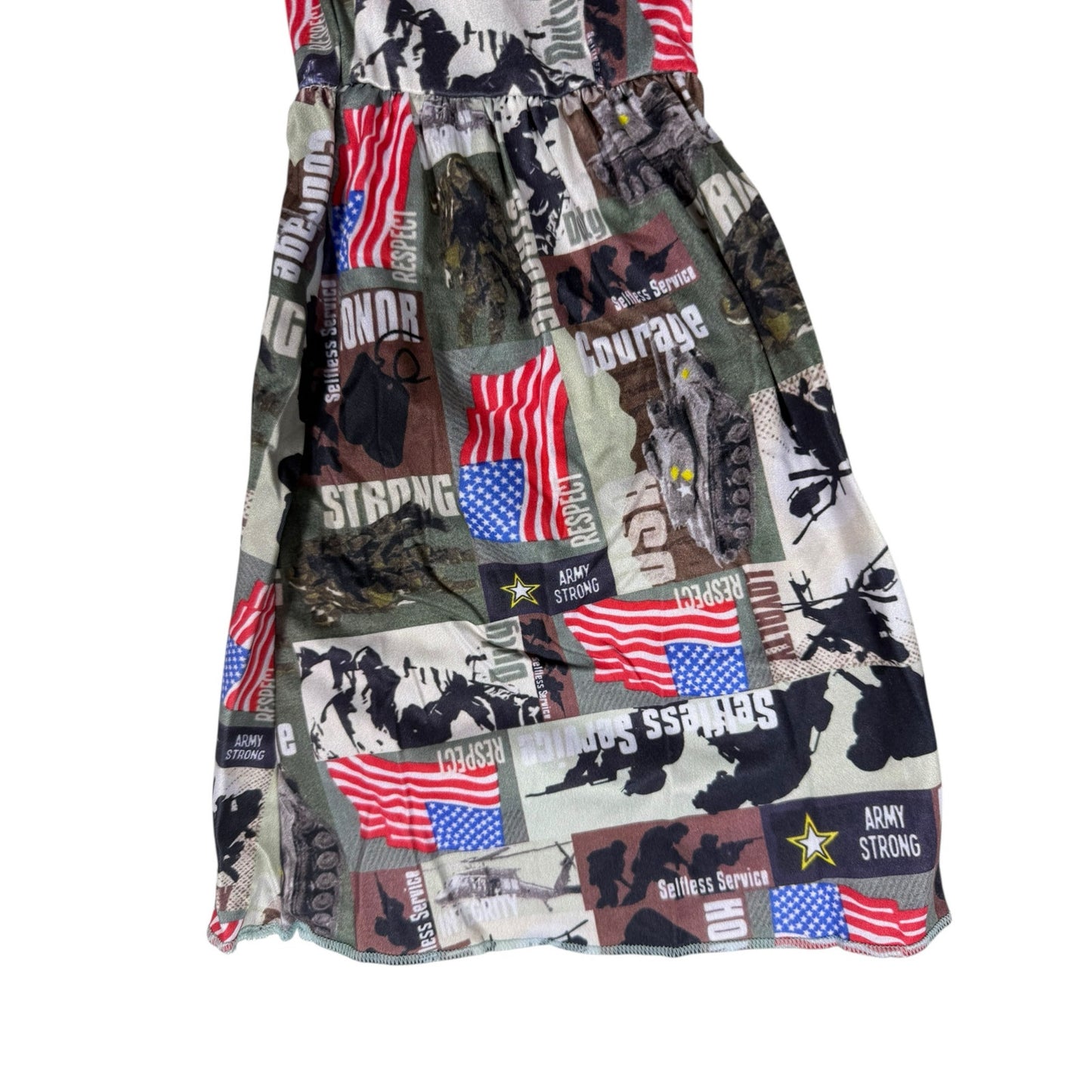 New Girls Bell Bottom Pants Size 3XL (7-8T) Army Proud Patriotic