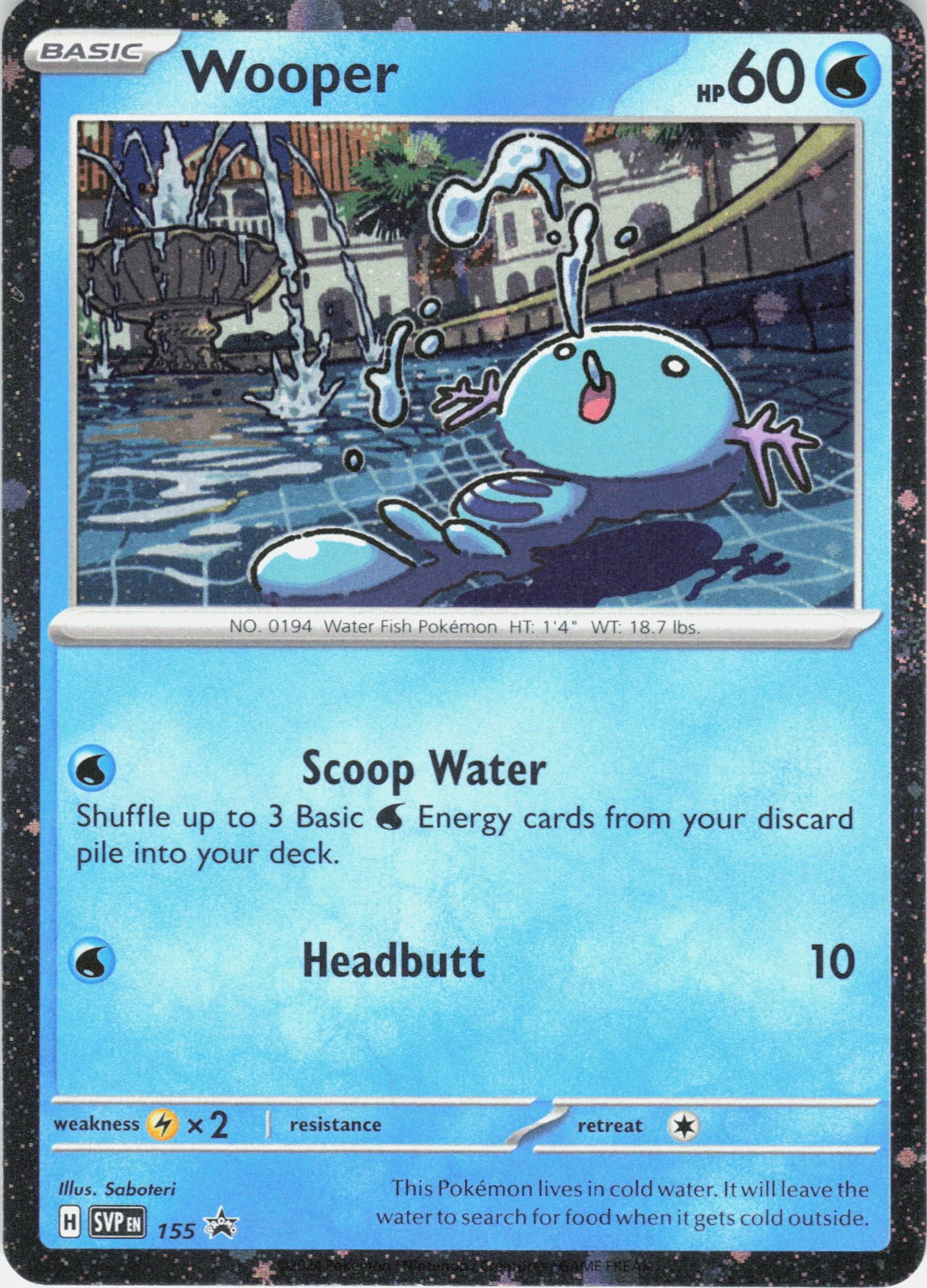 Wooper Cosmo Holo Promo SV: Scarlet & Violet Promo Cards 155 NM
