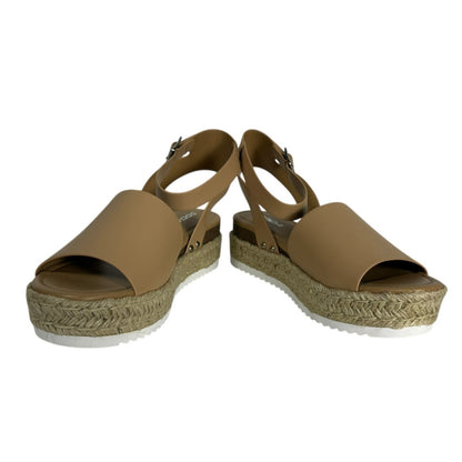 NWT Soda Espadrille Women's Size 11 Open Toe ankle strap Dusty Mauve