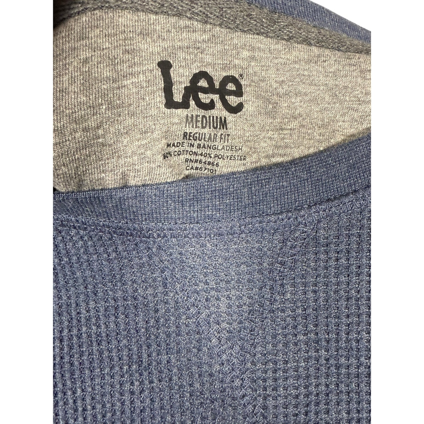 NWT Lee Sleepwear Top Men's Medium Navy Thermal