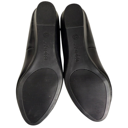 New Ankis Wedge Pumps Women's Size 6.5 Black casual Office