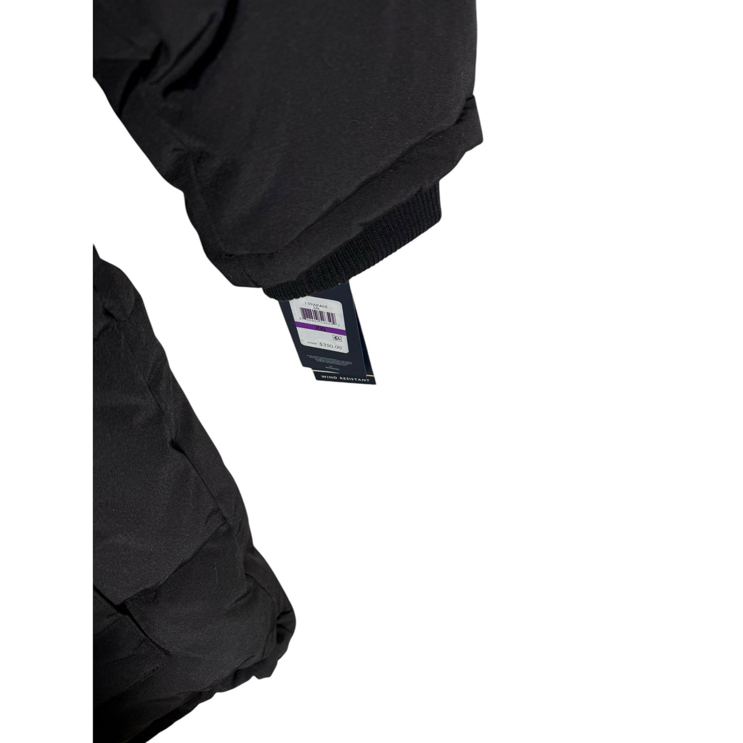 NWT Men's Tommy Hilfiger Black Faux Fur Insulated Wind resistant Parka Size XXL