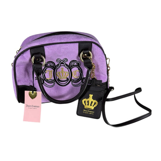 NWT Juicy Couture Lovers Club Bowler Shoulder Bag / Color (Violet Tulle/Choco)