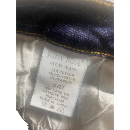 Women's Judy Blue relaxed Fit Distressed Blue Jeans Size 5/27