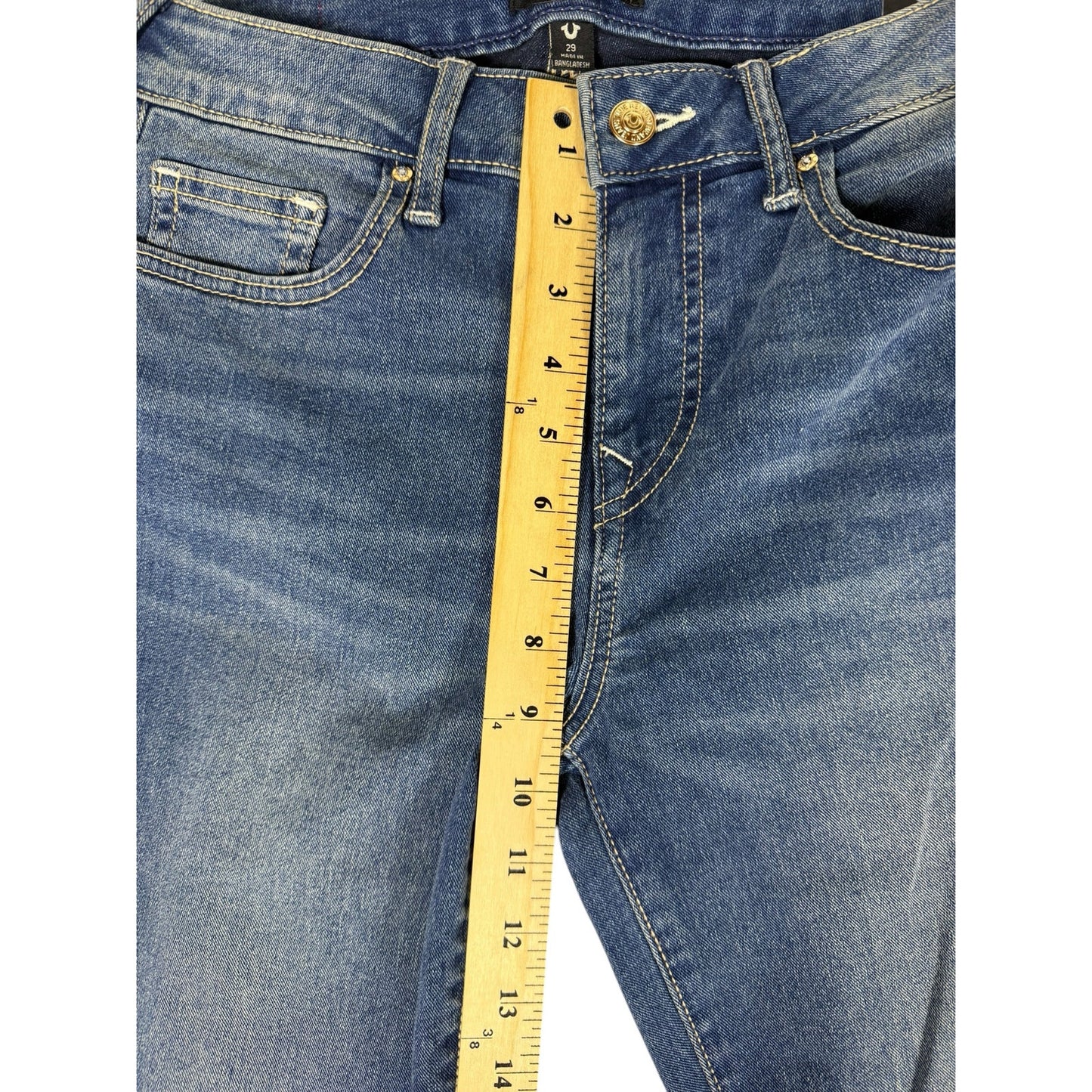 NWT True Religion Jennie Jeans Women's 29 Mid Rise Sun Kissed Washed Skinny