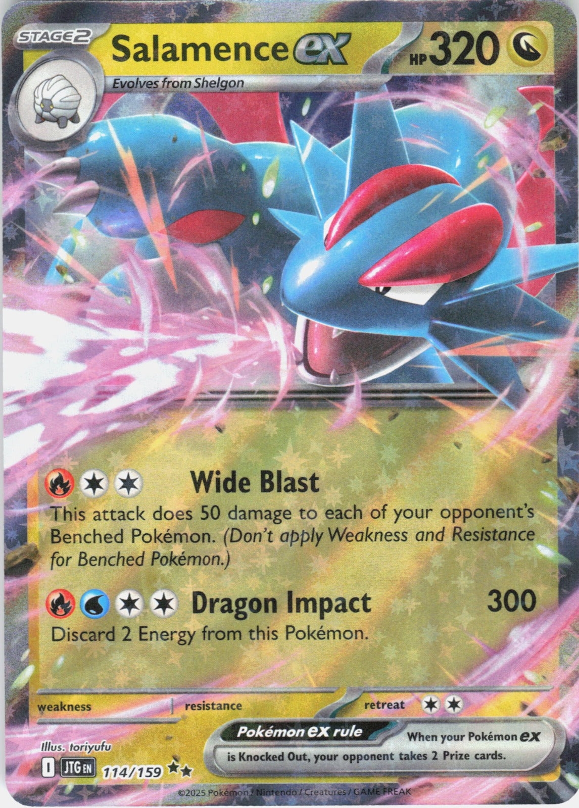 Salamence ex Holo Double Rare SV09: Journey Together 114/159 NM