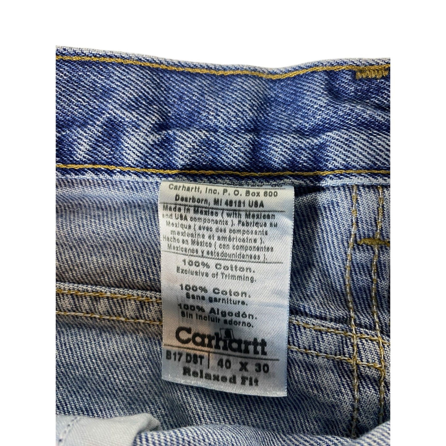 Men's Carhartt Straight Work Jeans Size 40 X 30