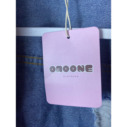 NWT Omoone women’s Denim Jacket Size L Ripped