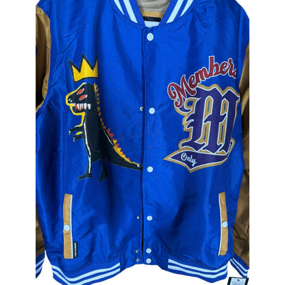 NWT Members Only Jean-Michel Basquat Blue Varsity Windbreaker Size Large