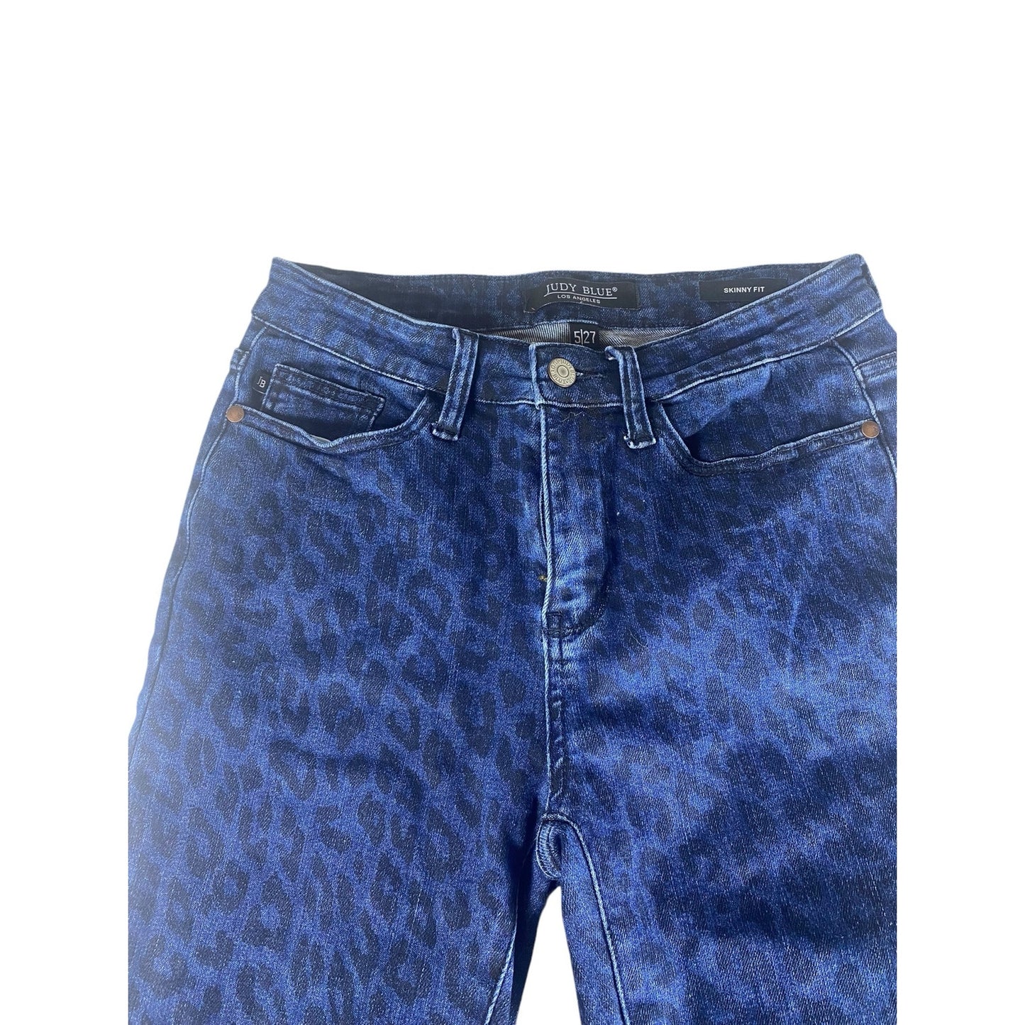 Women's Judy Blue animal Print Skinny Fit  Blue Jeans Size 5 / 27