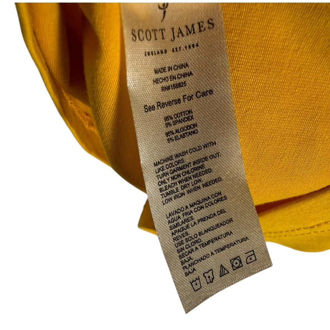 NWT Scott James Shirt Men's Long sleeve Med Mustard Outdoor Athleisure stretch