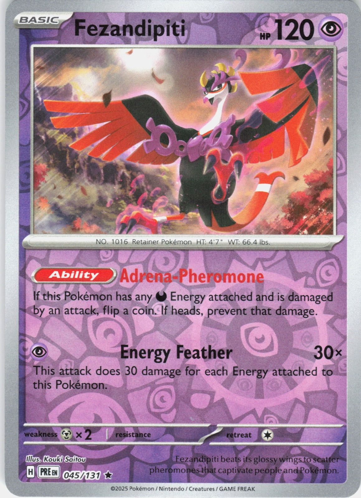 Fezandipiti Reverse Holo Rare SV: Prismatic Evolutions 045/131 NM