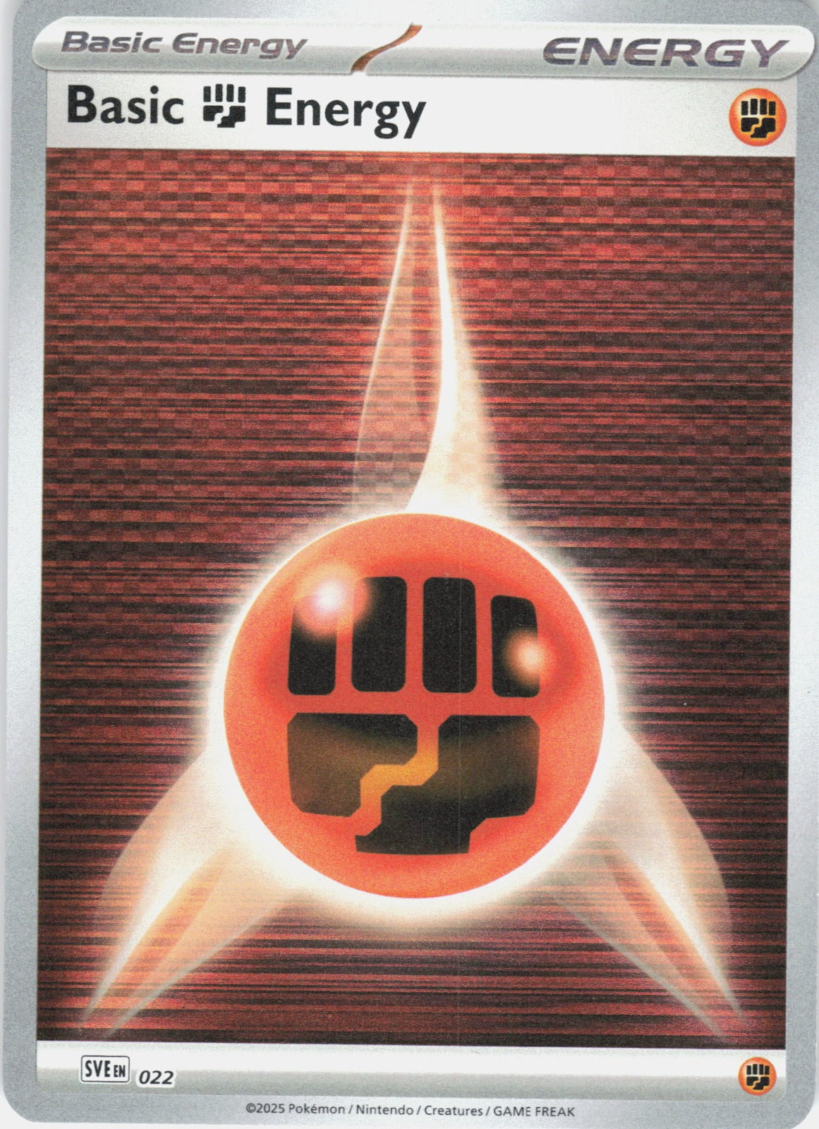 Basic Fighting Energy Reverse Holo Common SVE: Scarlet & Violet Energies 022 NM