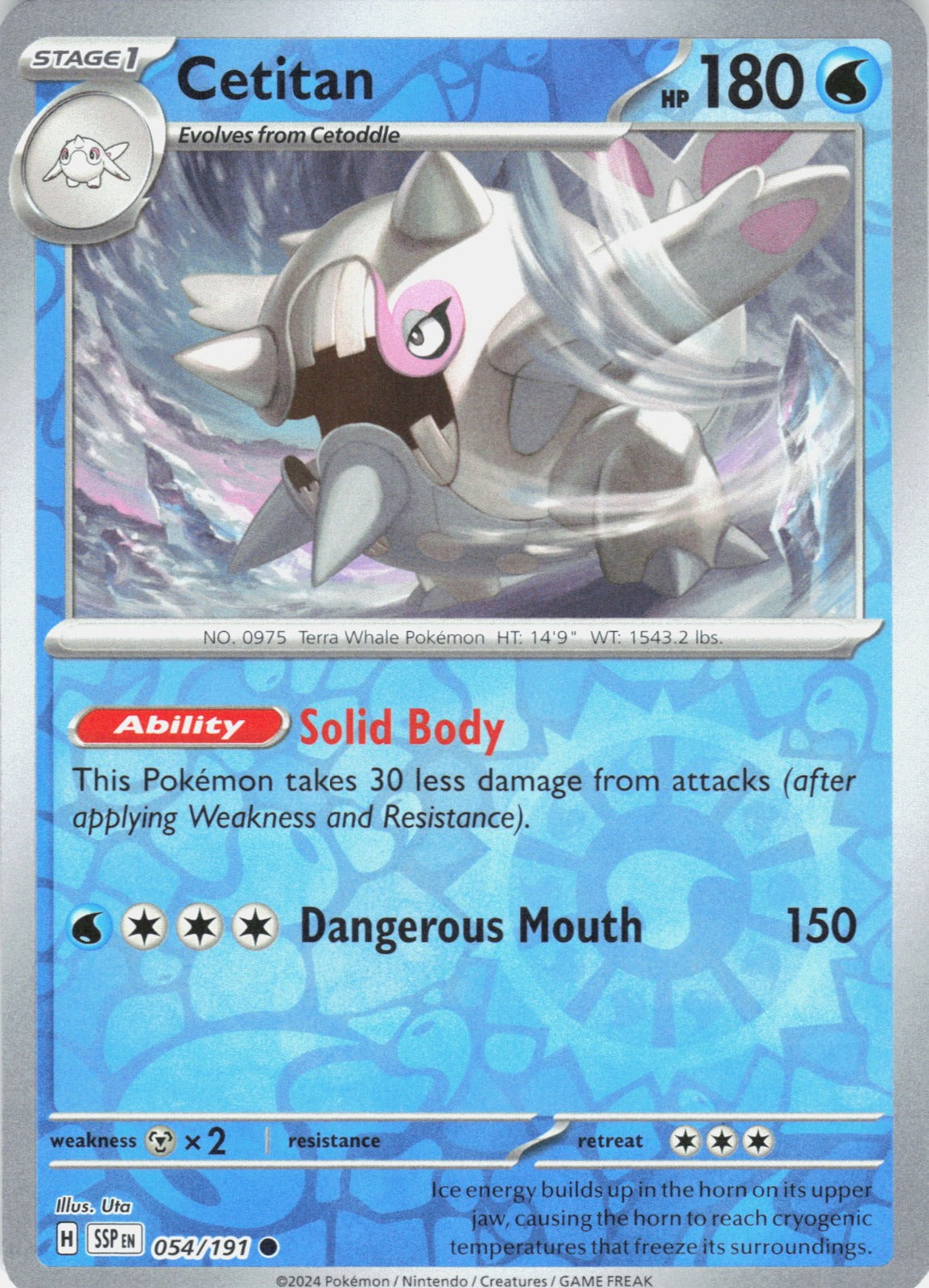 Cetitan Reverse Holo Common SV08: Surging Sparks 054/191 NM