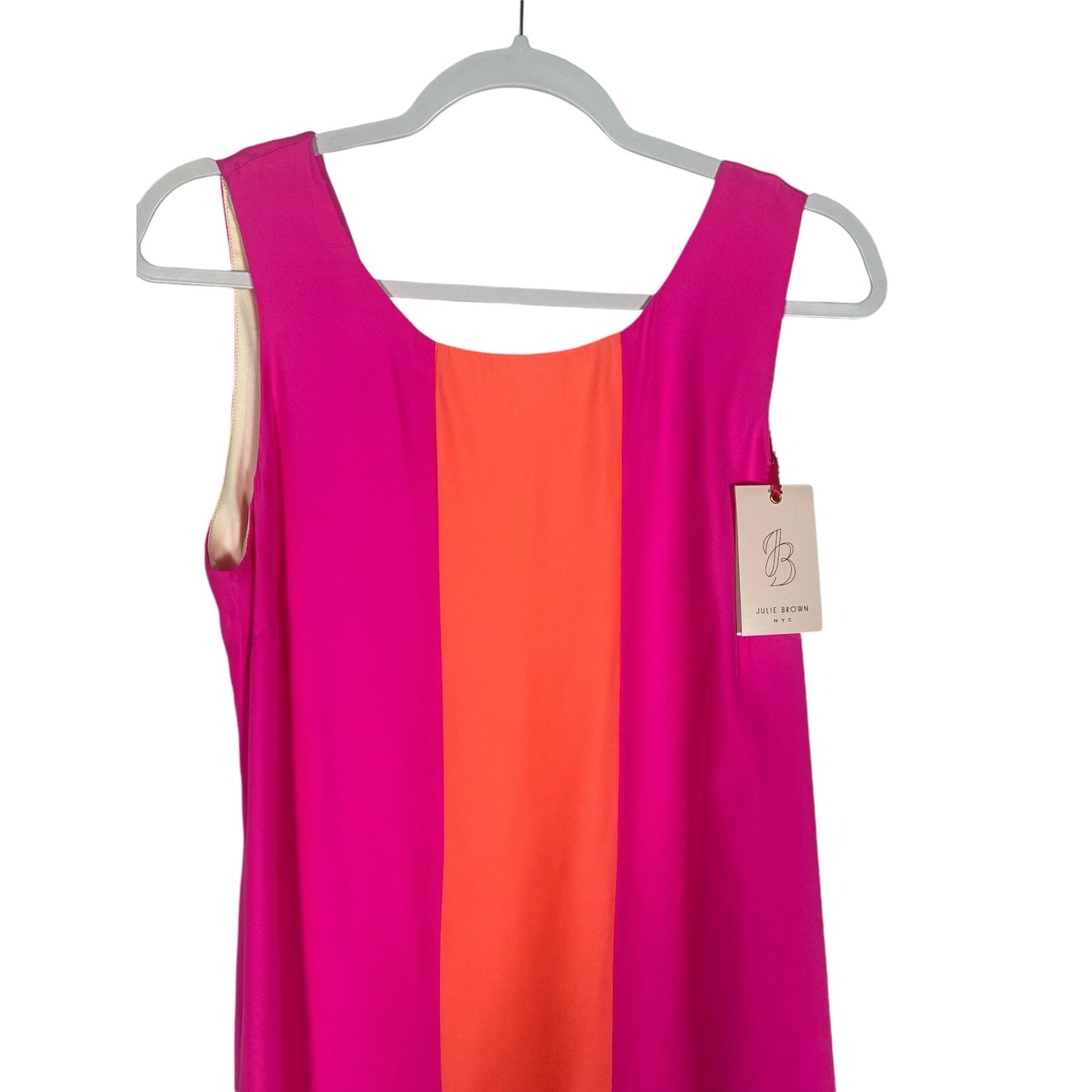 NWT Women's Julie Brown Leah Pink Silk sleeveless Dress Size 4