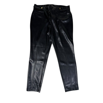 NWT Marc New York Women's Faux Leather Pants Size 1X High Rise Black Skinny