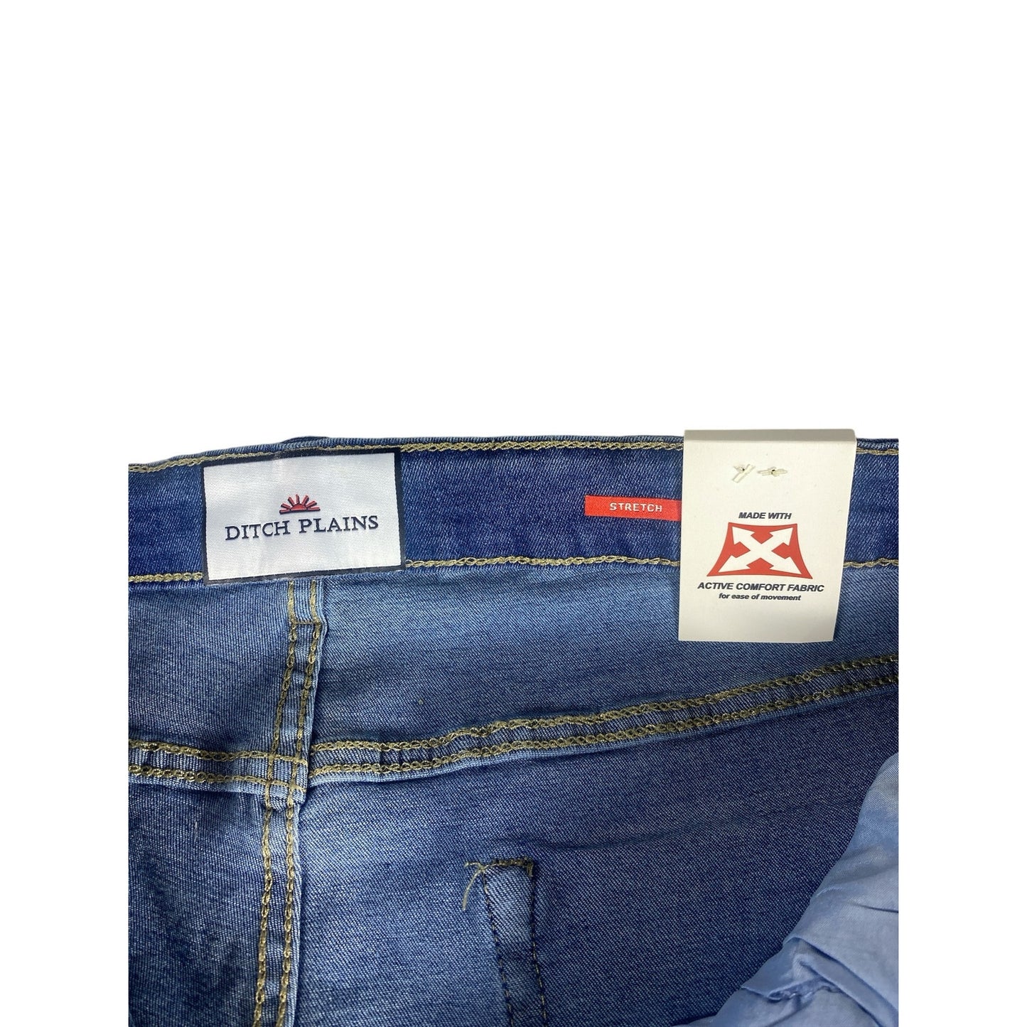 NWT Men's Ditch Plains  Blue Denim Stretch Jeans Size 38x30