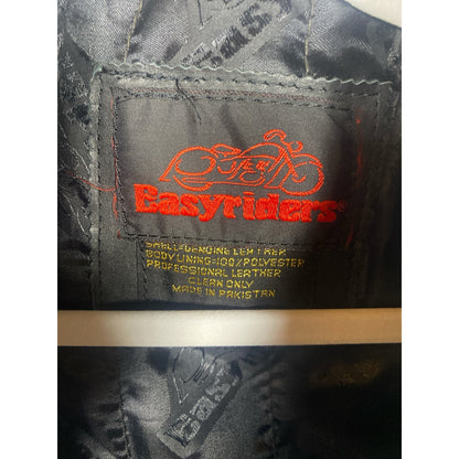 Easy Rider Mens Black genuine leather motorcycle jacket size Medium