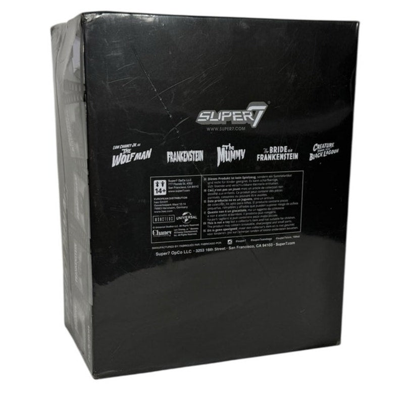 New Universal Monsters Of The Silver Screen Super 7 Reaction Figures Sealed Box