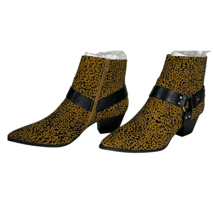 Qupid Ankle Boots Women's Cheetah Print Size 6 Casual