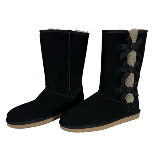 New Koolaburra by Ugg Boots Women's Fur Lined Black Size 11