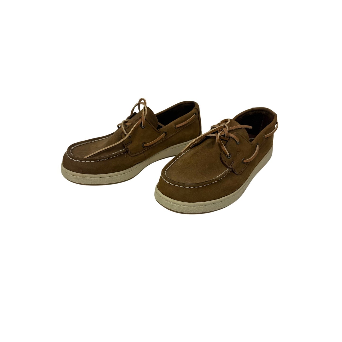 Sperry Top-Sider Gold Cup Shoes Boys Size 6w Brown Leather 2-Eye Boat Casual