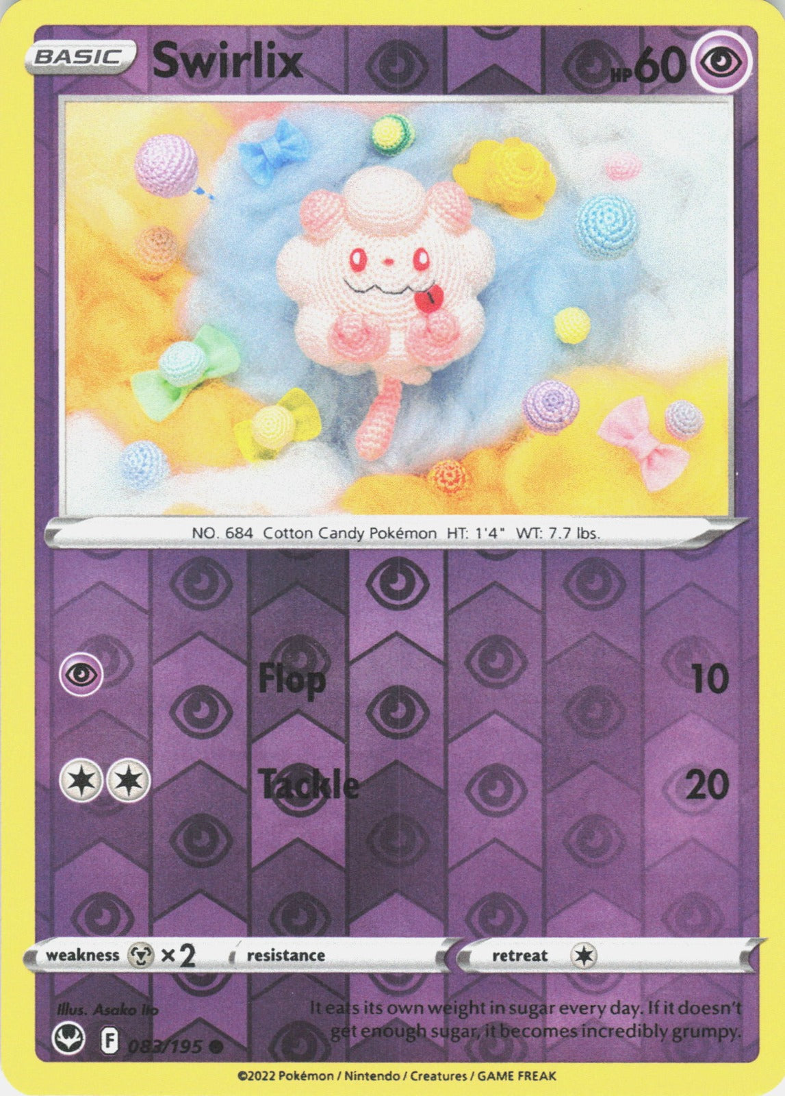 Swirlix Reverse Holo Common SWSH12: Silver Tempest 083/195 NM
