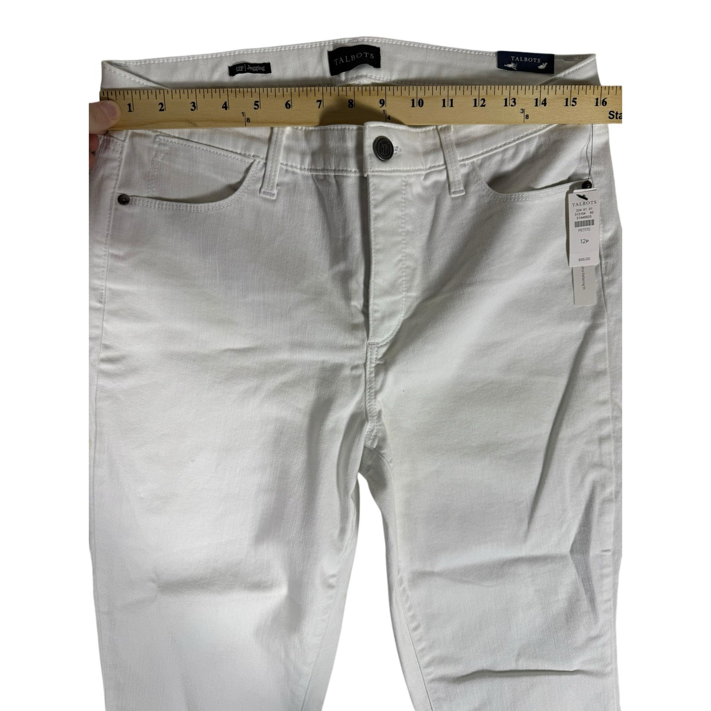 NWT Talbots Jeggings Women's Size 12P  White Skinny Ankle