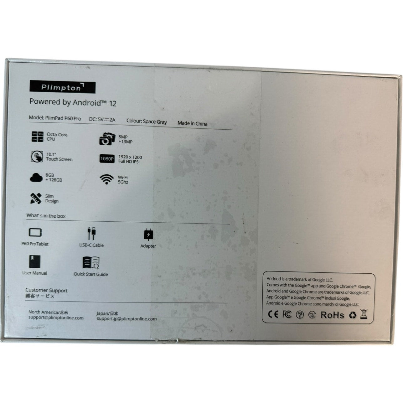 Plimpad P60 Pro 10.1" 128GB Tablet - Open Box, Tested Space Gray