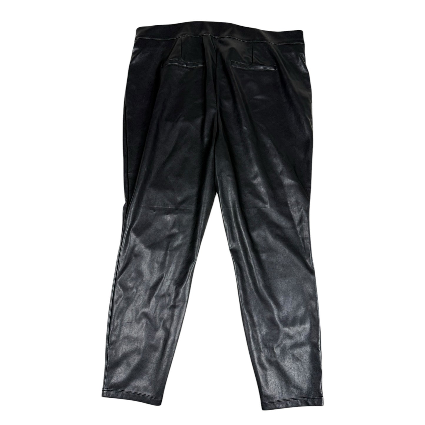 NWT Marc New York Pants Women's Black Size 2X Faux Leather Ankle