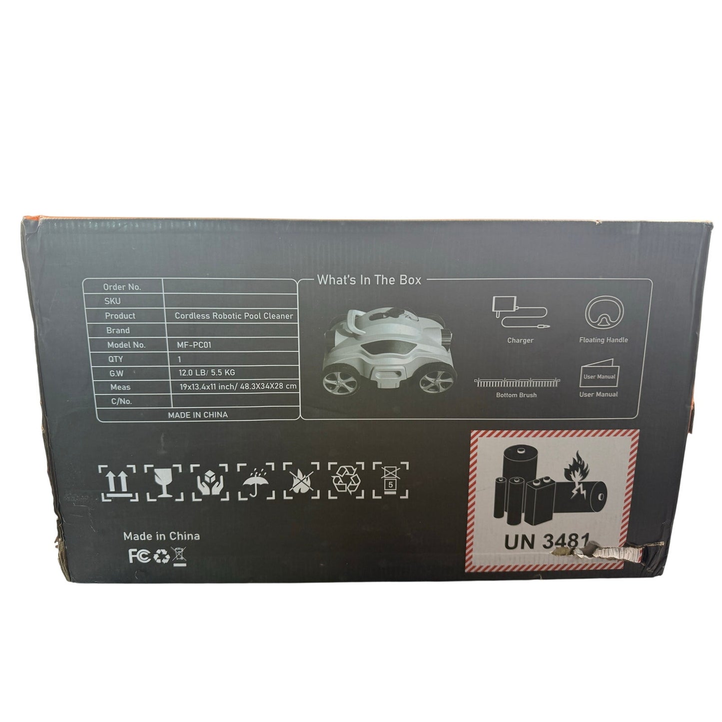 New 110 Mins Runtime Pool Vacuum for Above Ground Pool Cordless Robotic Gray