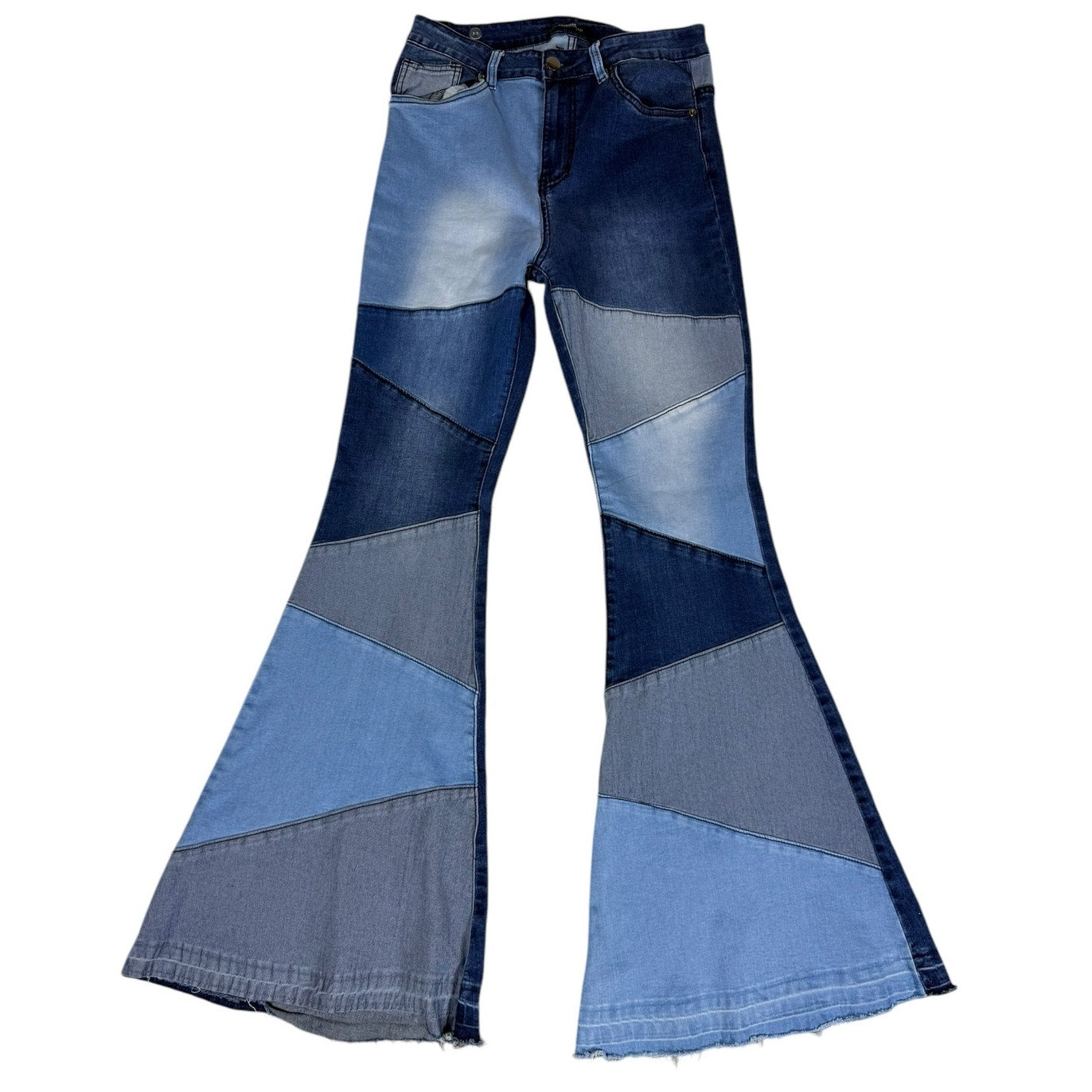 American Bazi Jeans Women's Blue Size M (28in) Flare Bellbottom Patchwork