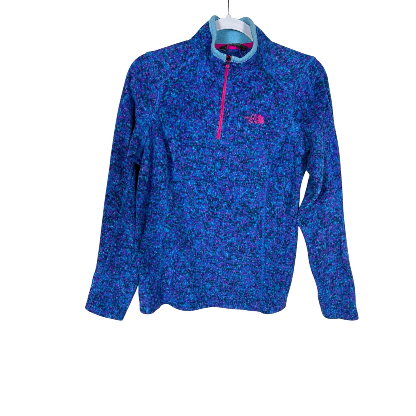 The North Face Activewear Women Pullover Blue quarter Zip Medium Long Sleeve Top