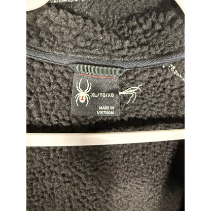Spyder Zip up jacket Women's Fleece Gray black Size XL
