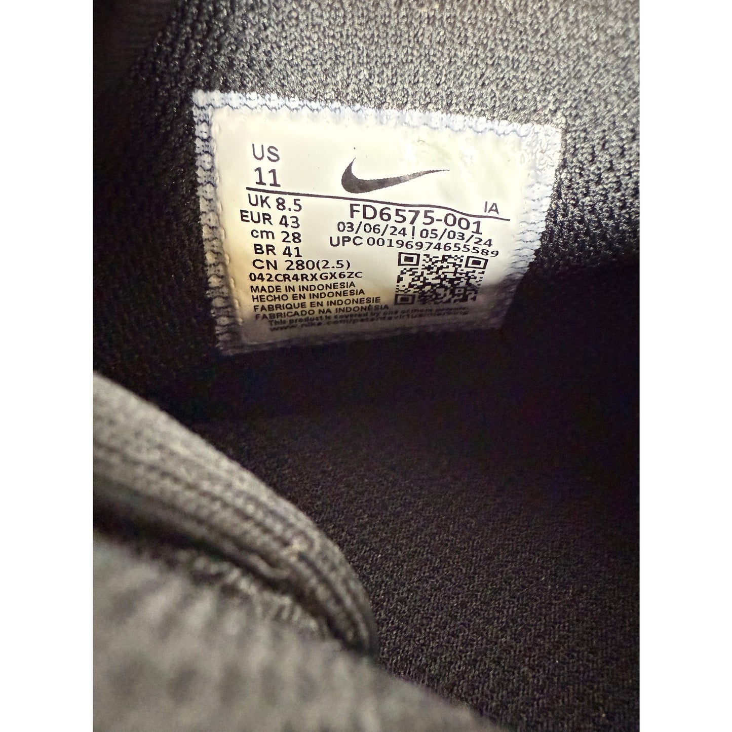 New Nike Court Men's Shoes Black / White Size 11 Athletic Athlesiure