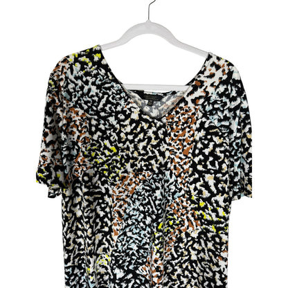 Christian Siriano Dress Women's multicolored short sleeve v-neck dress XXL