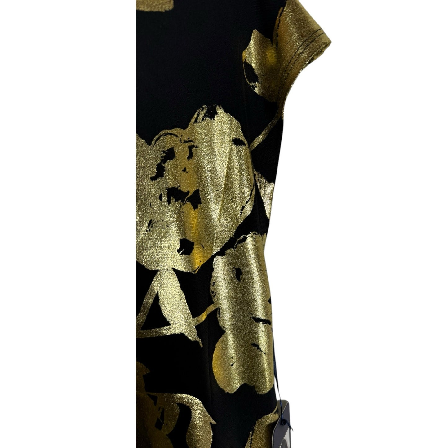 Rachel Roy Top Women's 2X sleeveless Gold Leaf Floral V-neck NWT