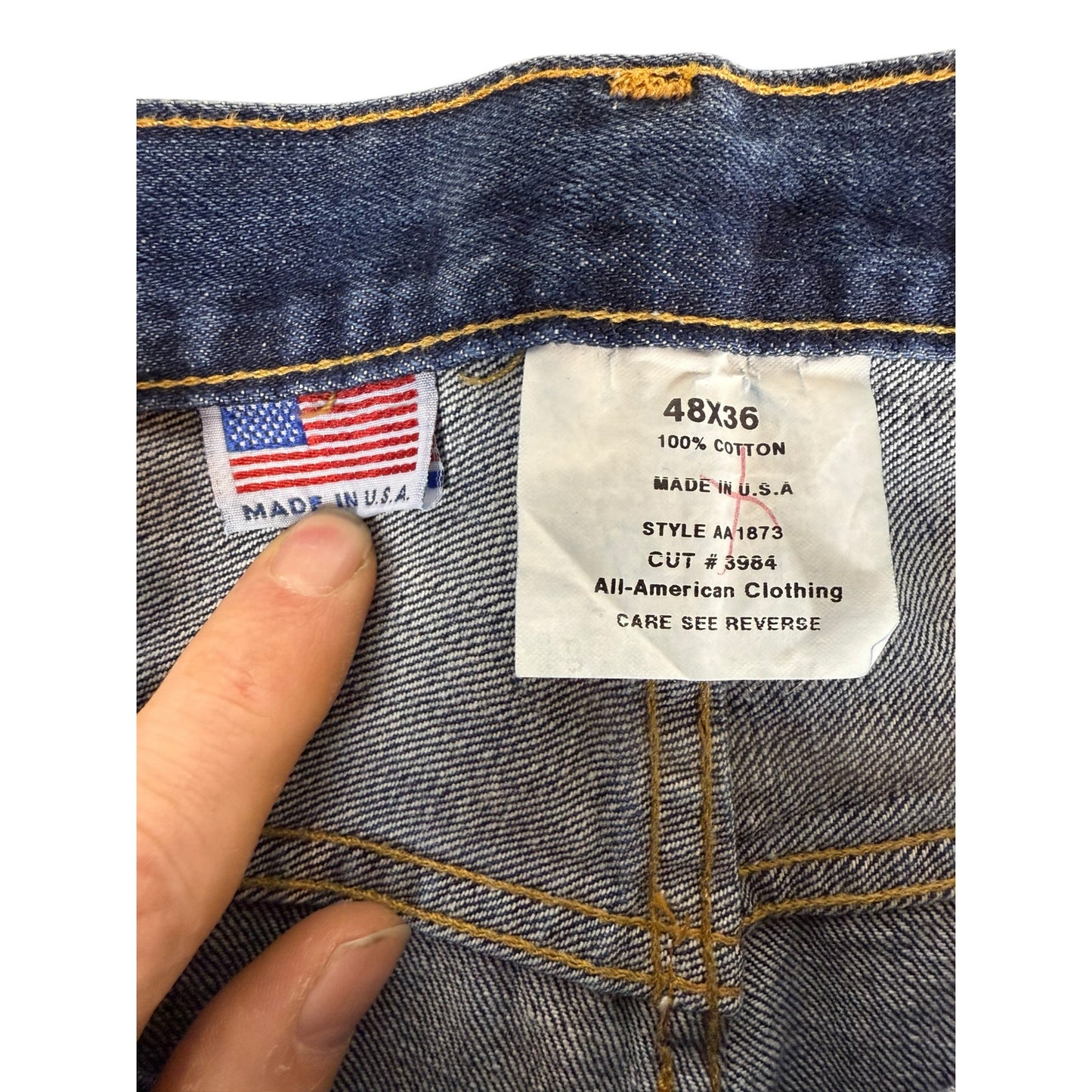 All American Clothing Company Jeans Men's 48 x 36 Straight Denim