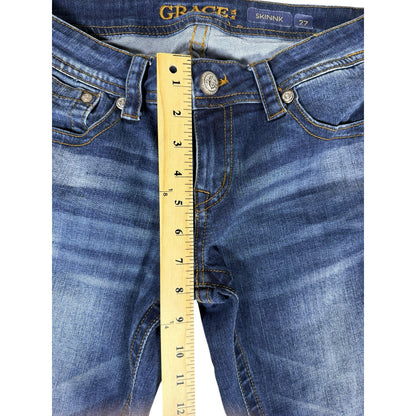 Grace in LA jeans Women's Skinnk Skinny size 27 Low Rise
