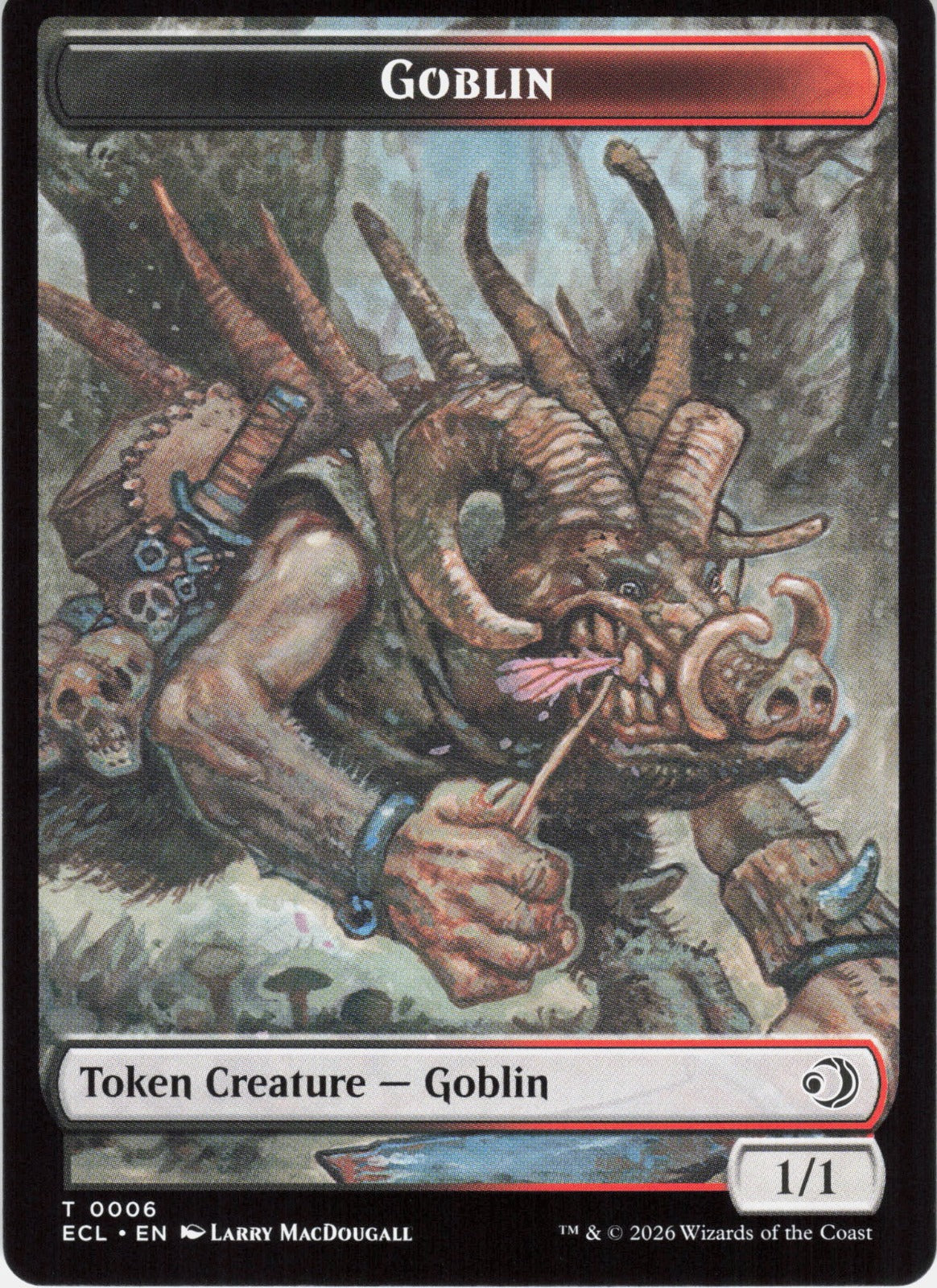 Treefolk // Goblin Double-Sided Token T Lorwyn Eclipsed 3 // 6 NM