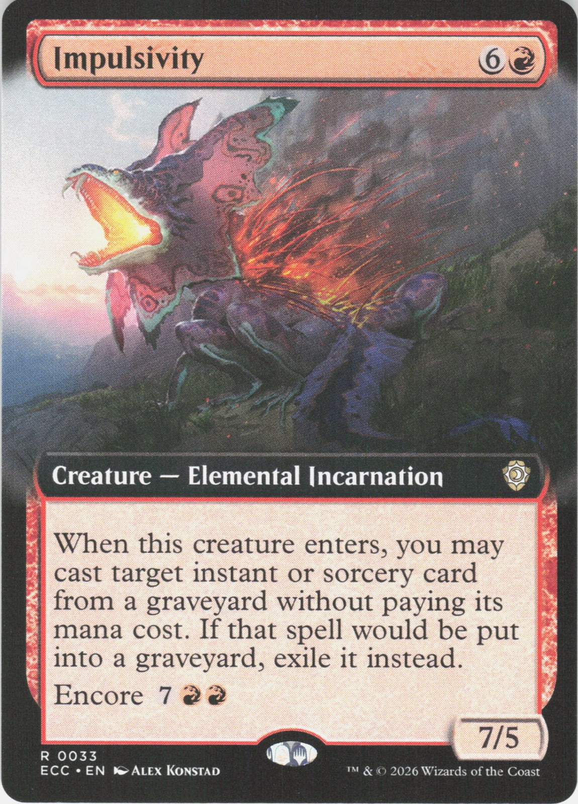 Impulsivity (Extended Art) R Commander: Lorwyn Eclipsed 33 NM