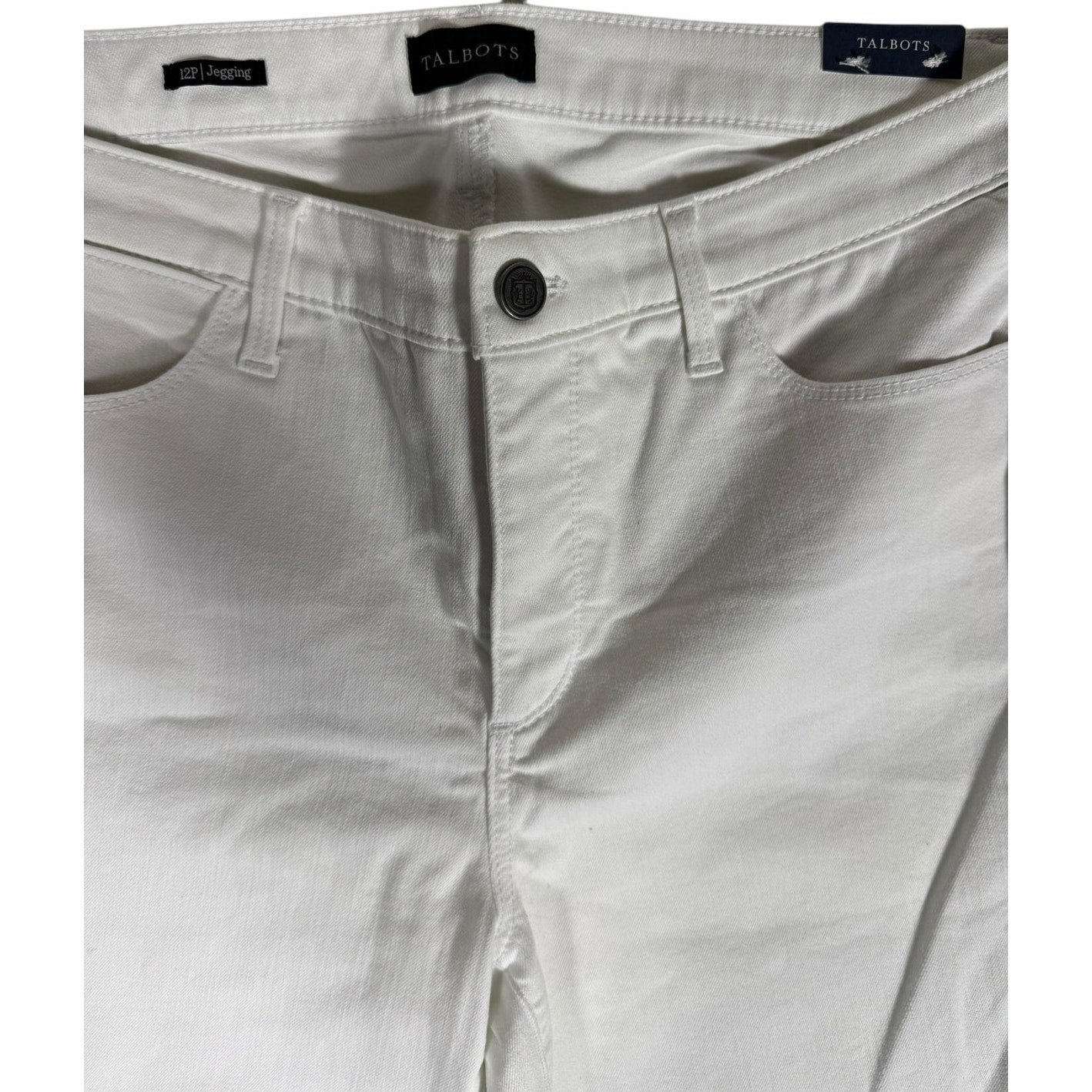 NWT Talbots Jeggings Women's Size 12P  White Skinny Ankle