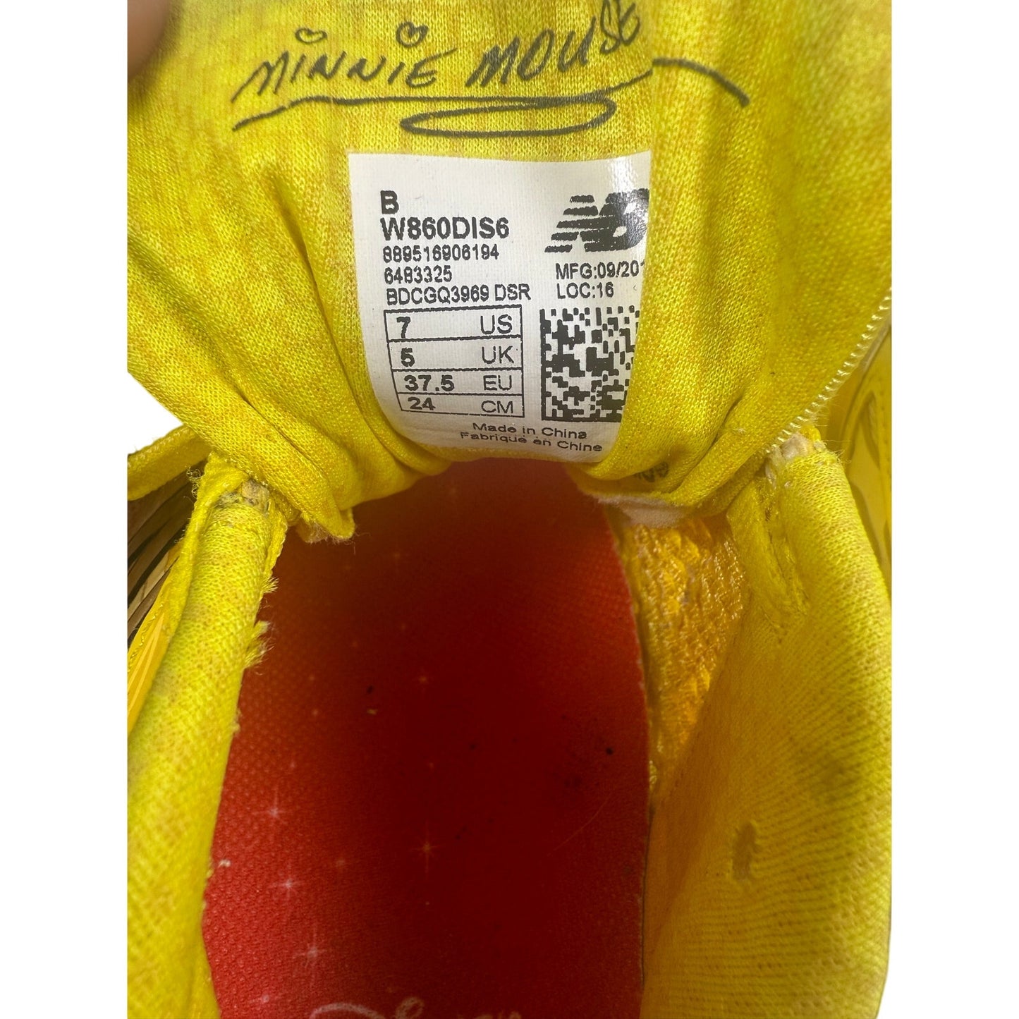 New Balance 860v6 Disney Run 2016 Minnie Mouse Women's Running Shoes Size 7