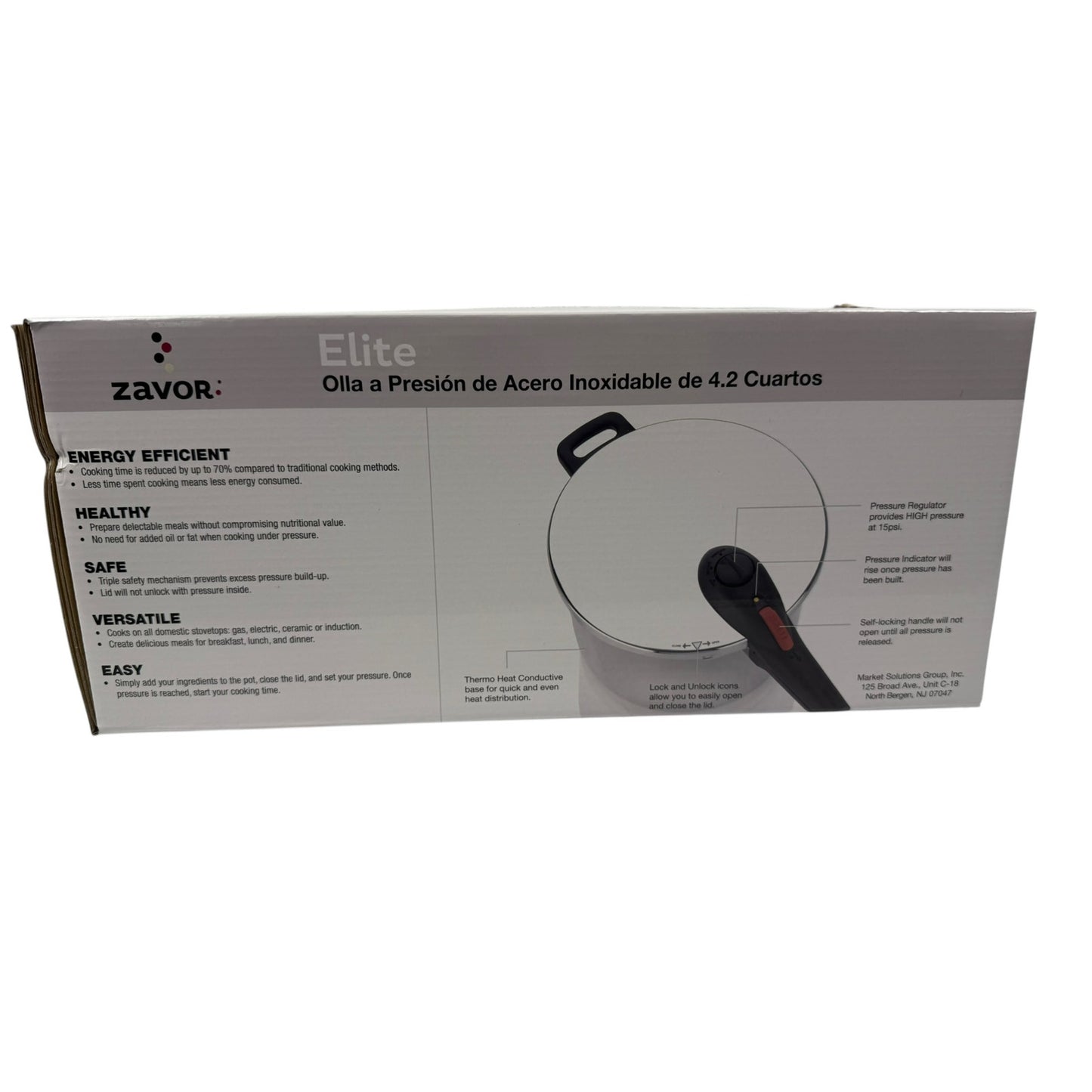 New in Box Zavor Elite 4.2-Qt. Pressure Cooker Stainless Steel