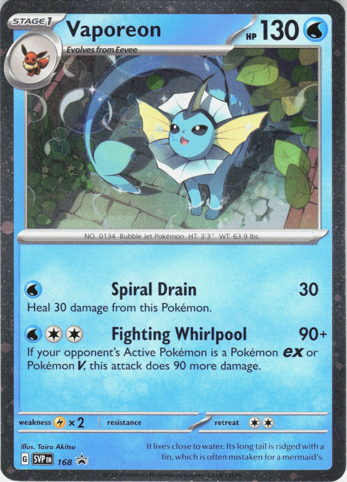 Vaporeon (Cosmos Holo) Holo Promo SV: Scarlet & Violet Promo Cards 168 NM