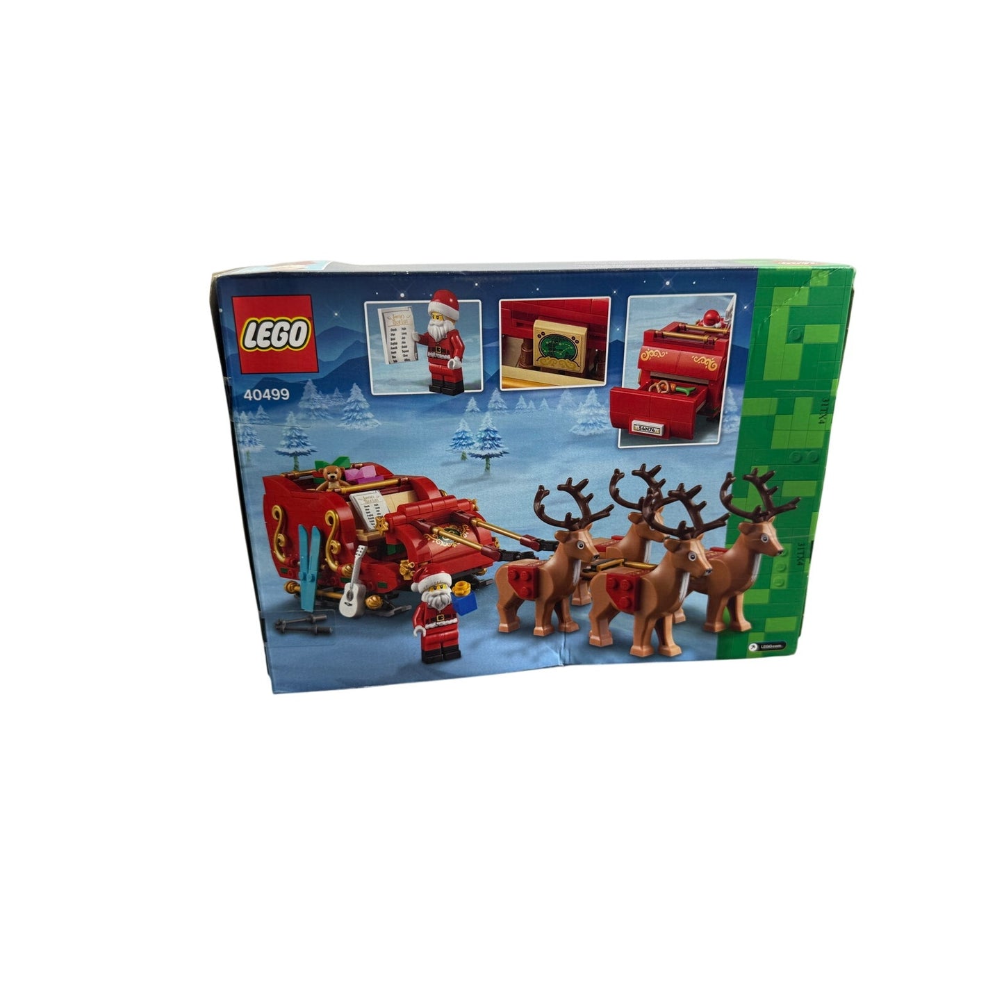 LEGO #40499 Santa's Sleigh Christmas Reindeer & Santa Figurine Toy Building Set